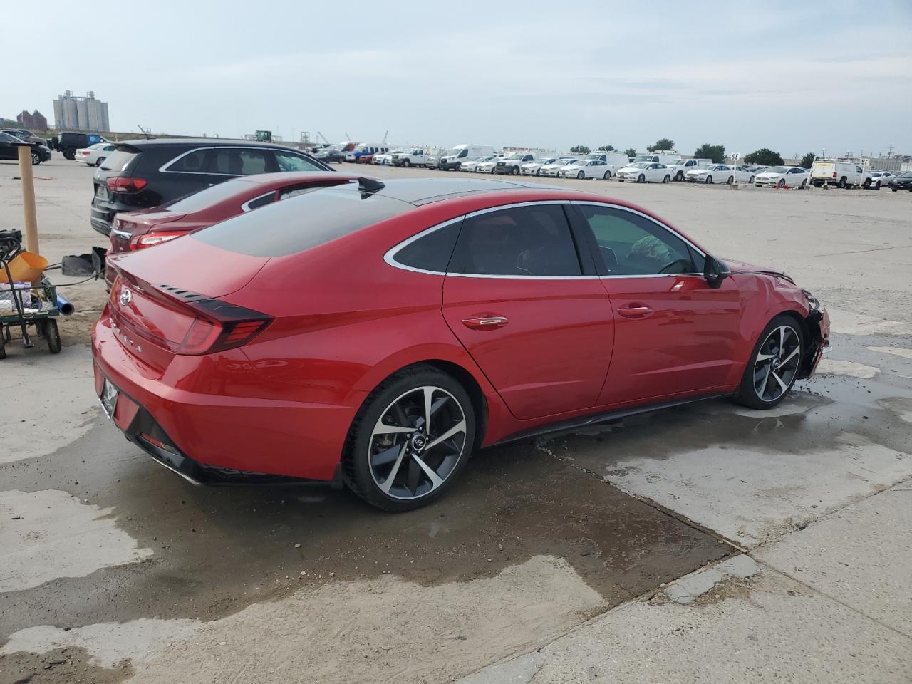 2021 Hyundai Sonata Sel Plus red null gas 5NPEJ4J27MH092677 photo #4