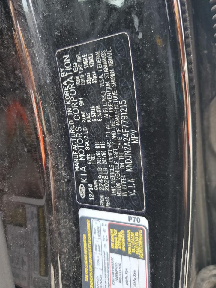 2015 Kia Soul VIN: KNDJN2A24F7791215 Lot: 65473075