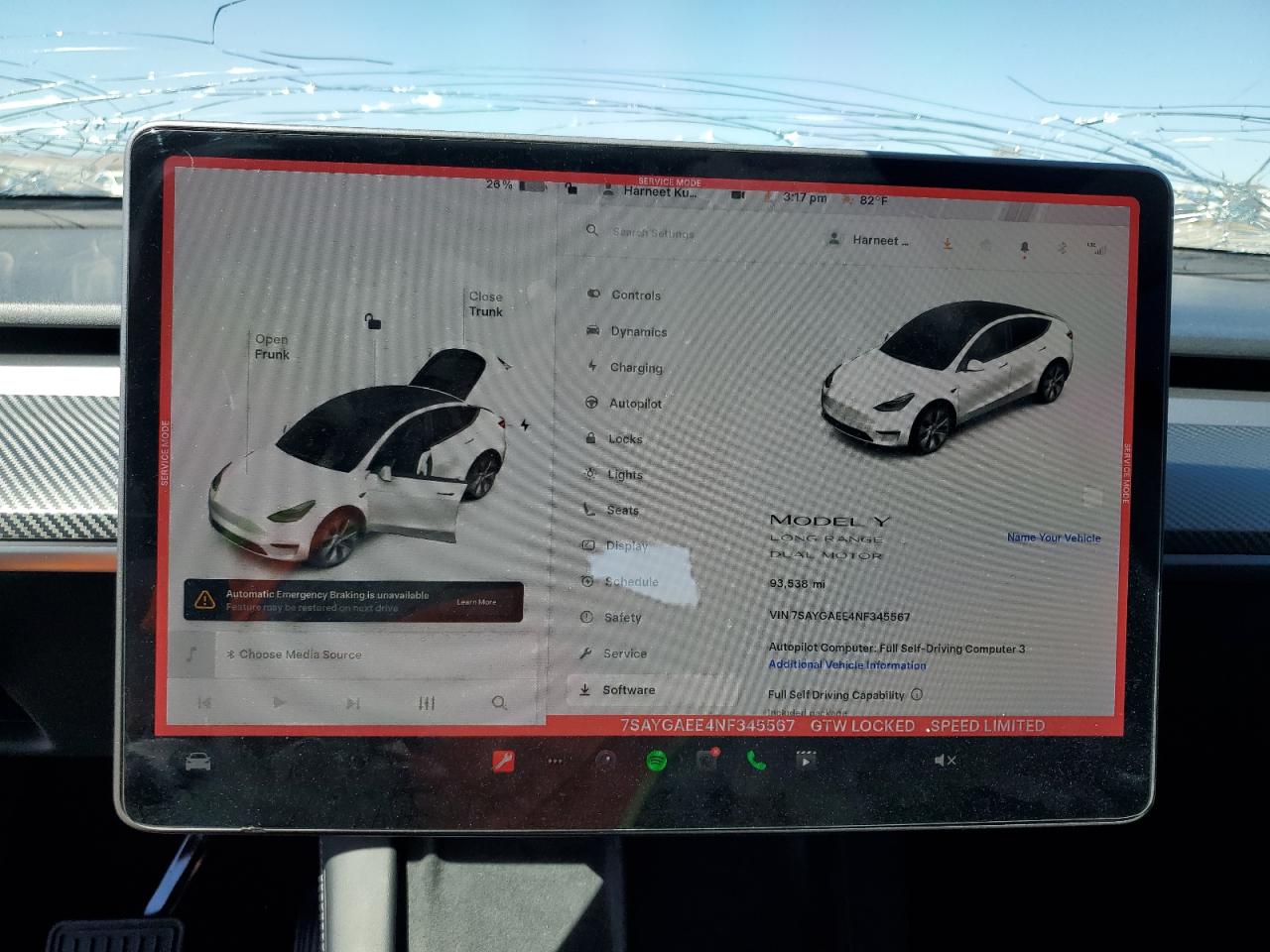 2022 Tesla Model Y VIN: 7SAYGAEE4NF345567 Lot: 63116585