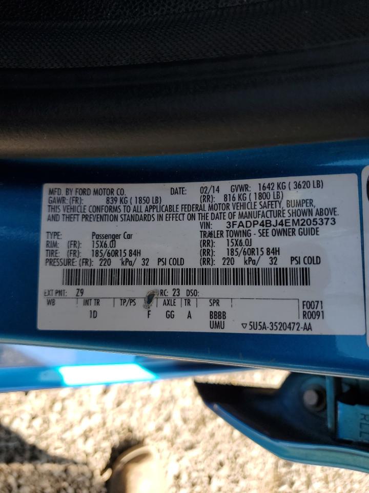 3FADP4BJ4EM205373 2014 Ford Fiesta Se