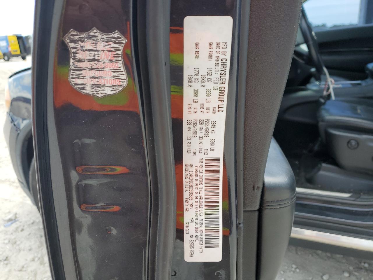 2013 Dodge Durango Crew VIN: 1C4RDHDG0DC666569 Lot: 59568055