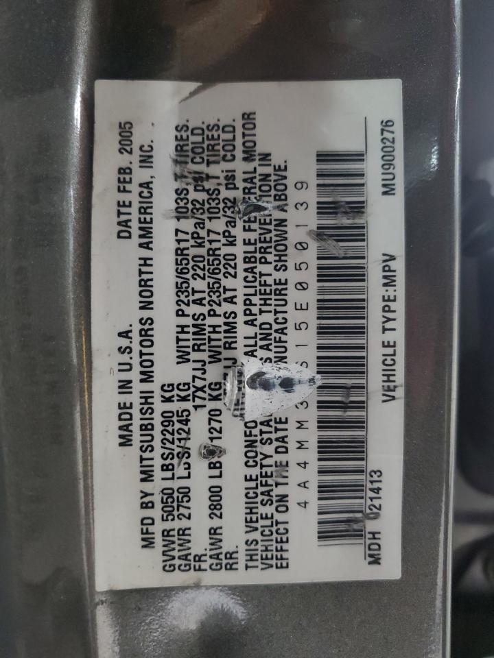 2005 Mitsubishi Endeavor Xls VIN: 4A4MM31S15E050139 Lot: 64266095