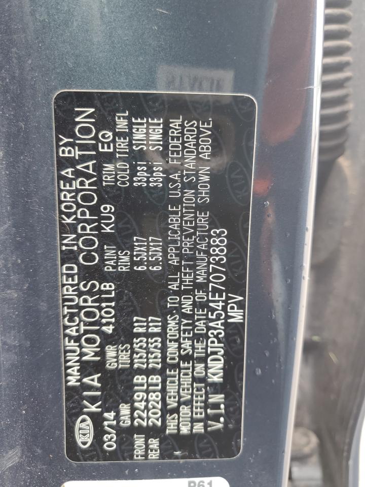 2014 Kia Soul + VIN: KNDJP3A54E7073883 Lot: 65138875