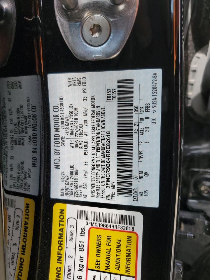 2024 Ford Bronco Sport Big Bend VIN: 3FMCR9B64RRE82618 Lot: 63942195