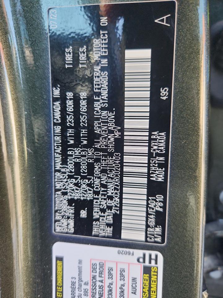 2024 Lexus Nx 350H Base VIN: 2T2GKCEZXRC020403 Lot: 65544575