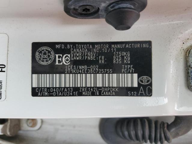 2011 TOYOTA COROLLA MATRIX   