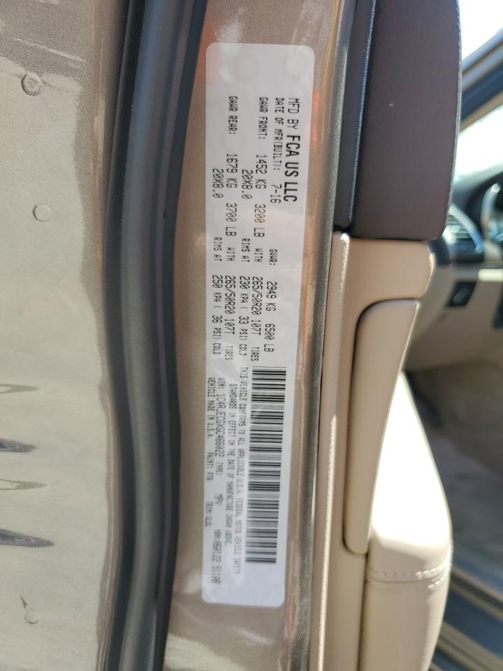 2016 Jeep Grand Cherokee Overland VIN: 1C4RJECGXGC466022 Lot: 65138495