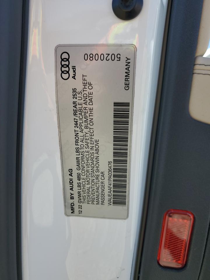 2023 Audi A4 Premium Plus 45 VIN: WAUEAAF41PA036476 Lot: 66317275