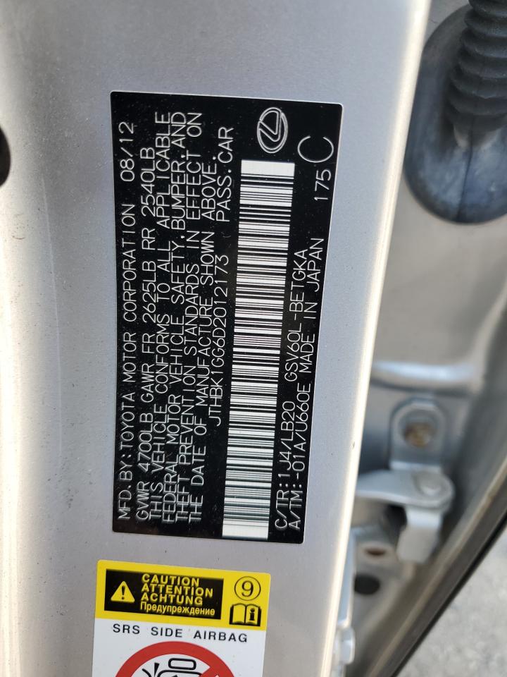 2013 Lexus Es 350 VIN: JTHBK1GG6D2012173 Lot: 66214615