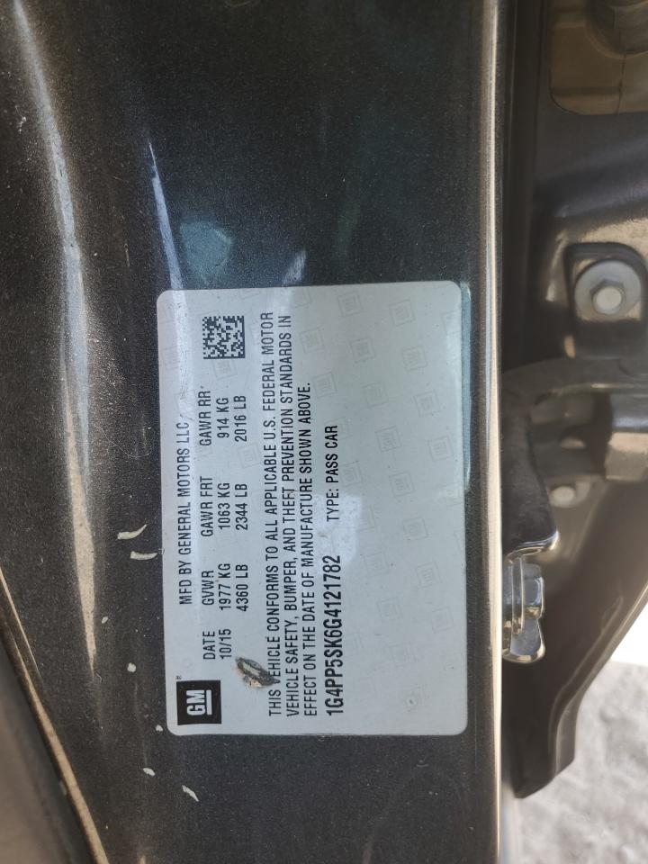 2016 Buick Verano VIN: 1G4PP5SK6G4121782 Lot: 60350595