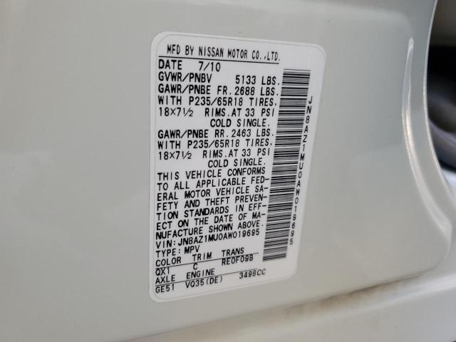 2010 NISSAN MURANO S  