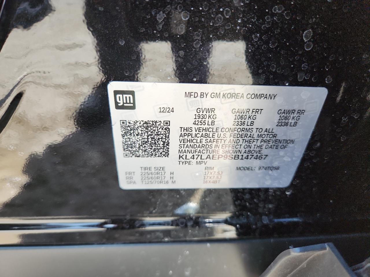 2025 Buick Envista Preferred VIN: KL47LAEP9SB147467 Lot: 64833015