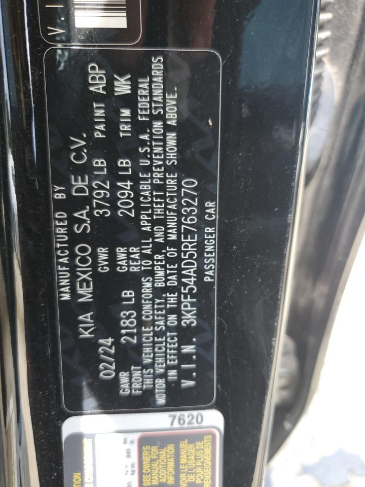 2024 Kia Forte Gt Line VIN: 3KPF54AD5RE763270 Lot: 65039455