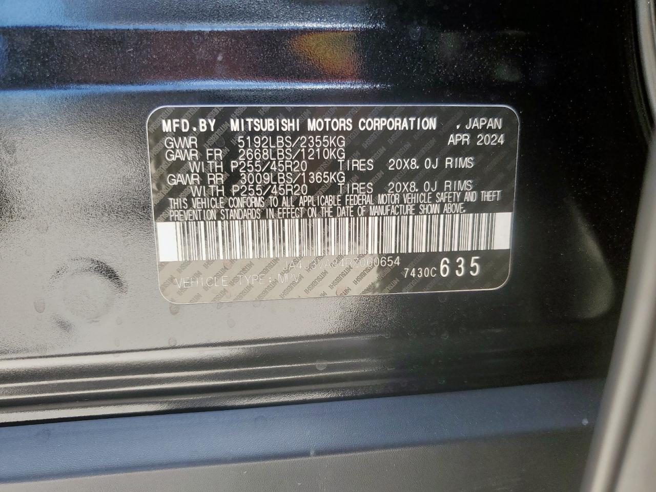 2024 Mitsubishi Outlander Se VIN: JA4J3VA84RZ060654 Lot: 65392505