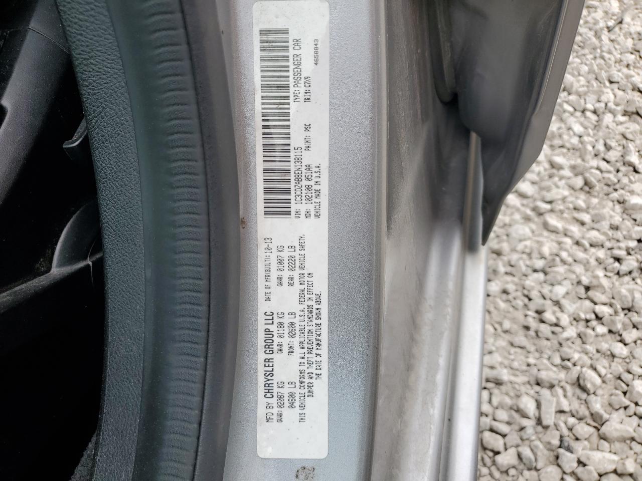 2014 Dodge Avenger Se VIN: 1C3CDZAB8EN138115 Lot: 66675805