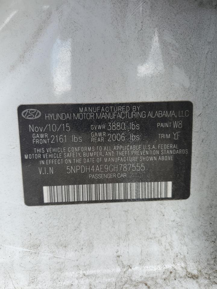 2016 Hyundai Elantra Se VIN: 5NPDH4AE9GH787555 Lot: 63244655