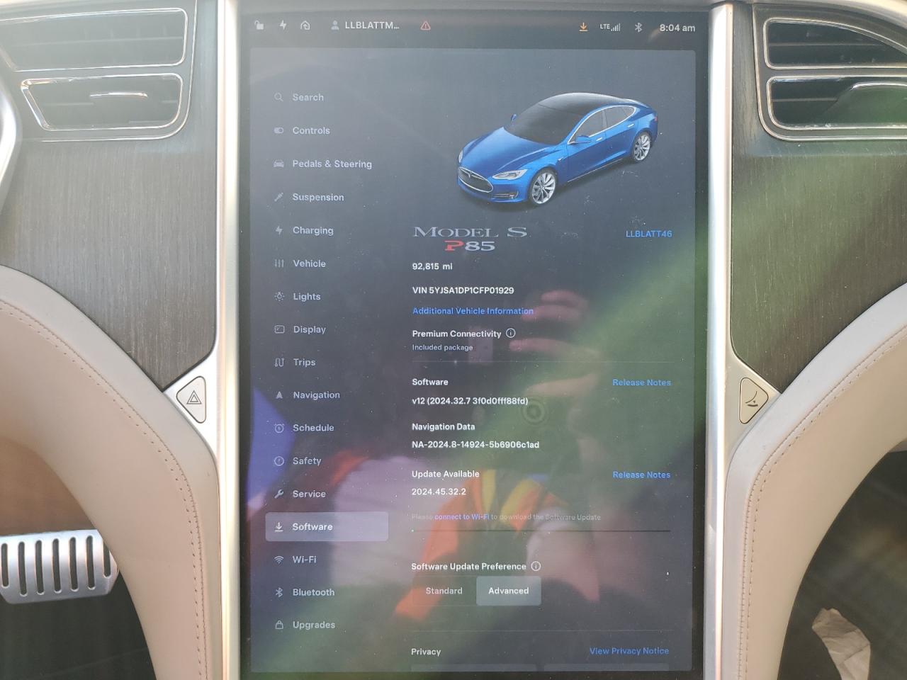 2012 Tesla Model S VIN: 5YJSA1DP1CFP01929 Lot: 65011205