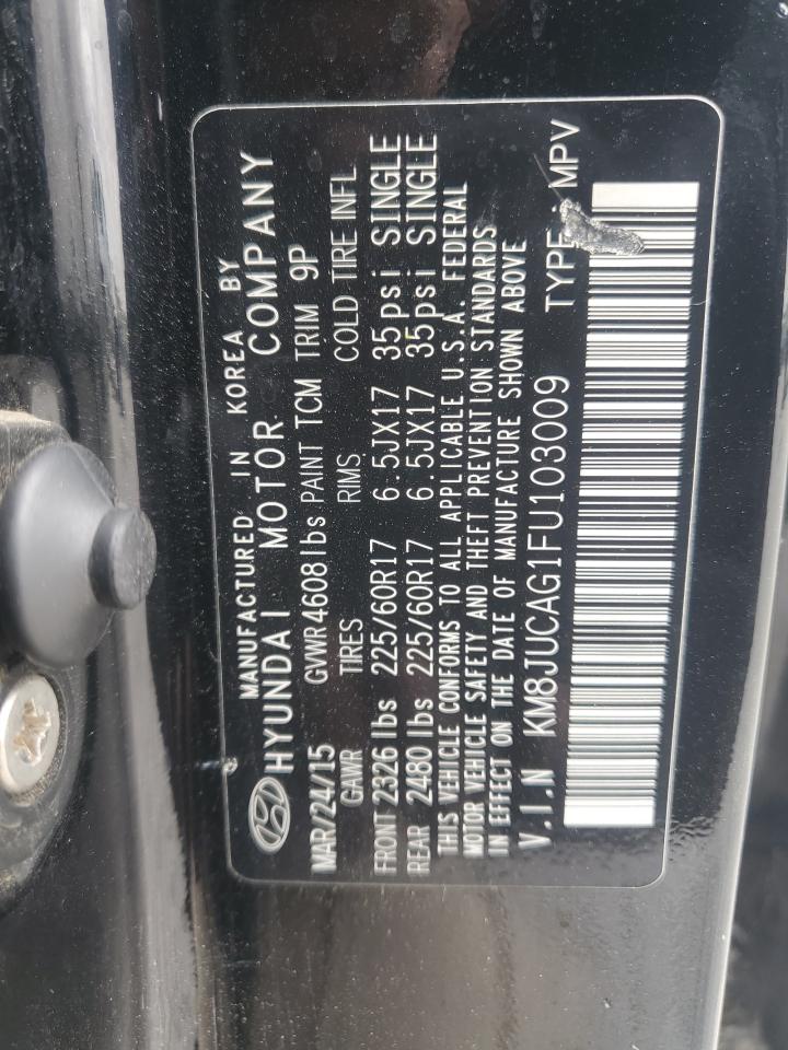 KM8JUCAG1FU103009 2015 Hyundai Tucson Limited