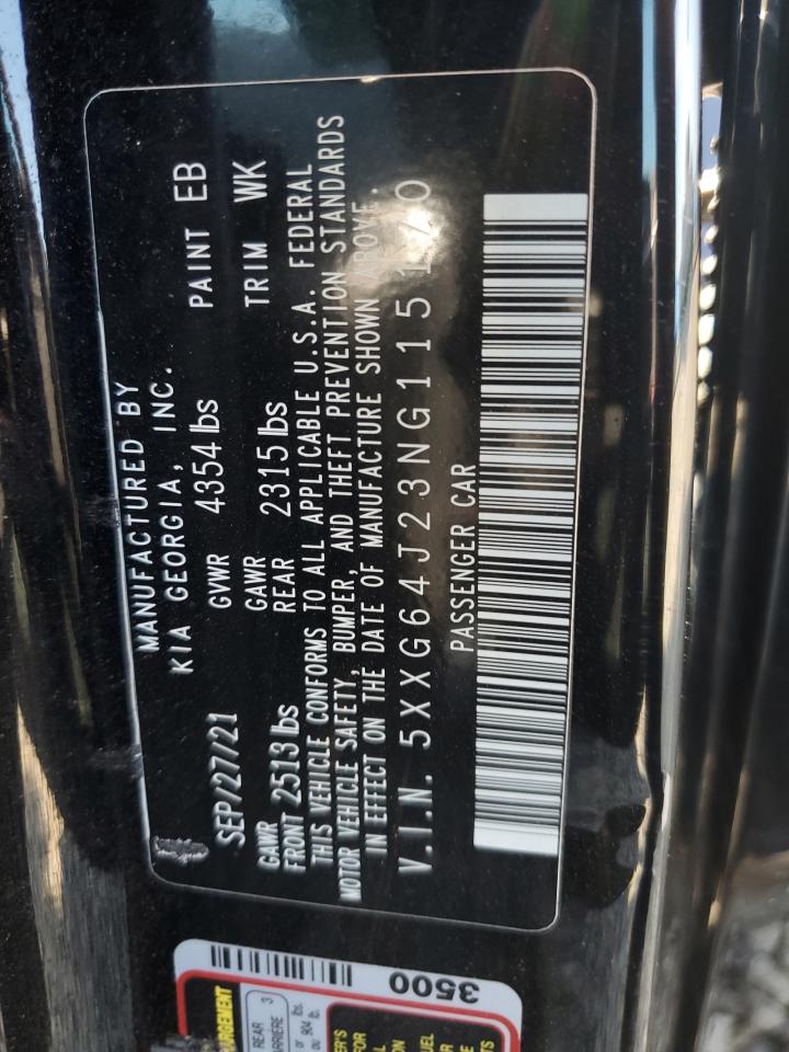2022 Kia K5 Gt Line VIN: 5XXG64J23NG115170 Lot: 64729435