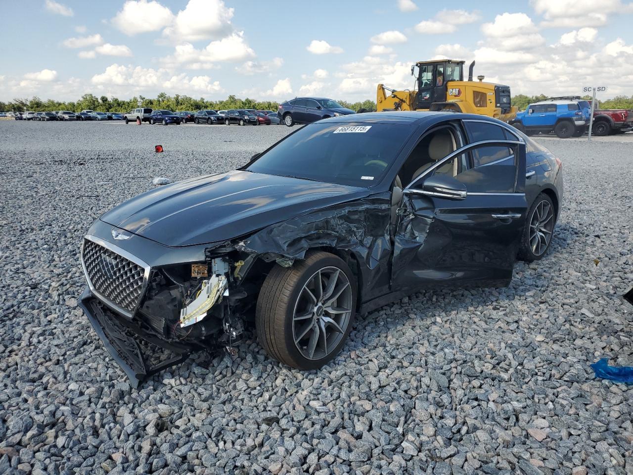 2019 Genesis G70 Prestige turquoise null gas KMTG34LE0KU012912 photo #1