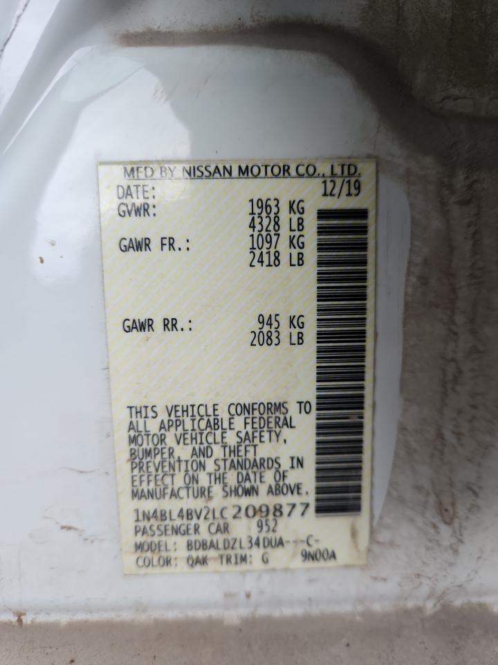 2020 Nissan Altima S VIN: 1N4BL4BV2LC209877 Lot: 65042795