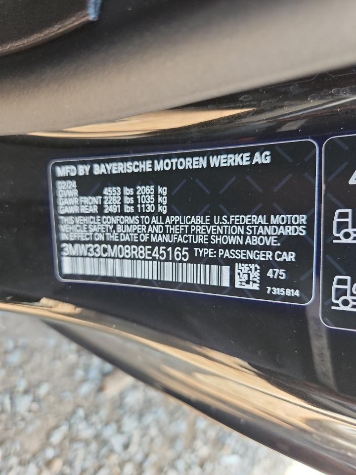 2024 BMW 230Xi VIN: 3MW33CM08R8E45165 Lot: 62131825