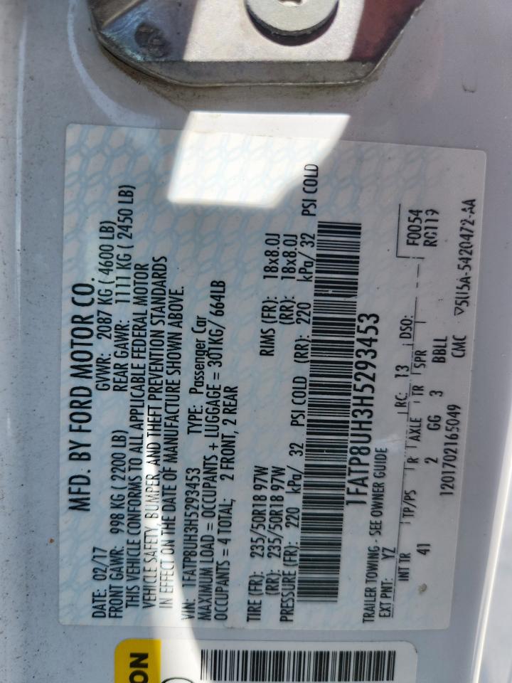 2017 Ford Mustang VIN: 1FATP8UH3H5293453 Lot: 64005695