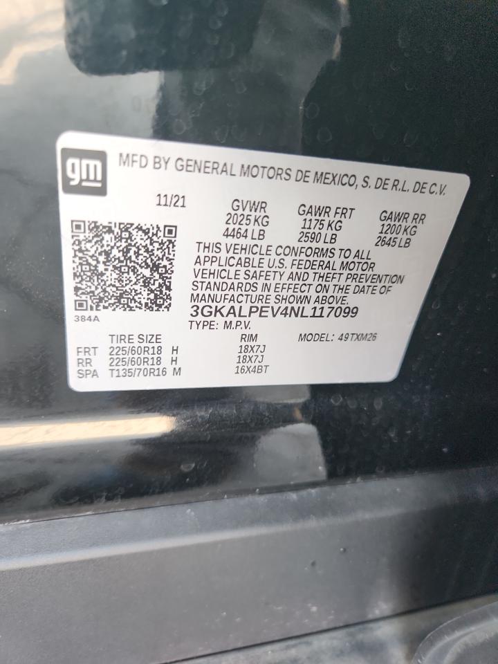 2022 GMC Terrain Slt VIN: 3GKALPEV4NL117099 Lot: 65987655