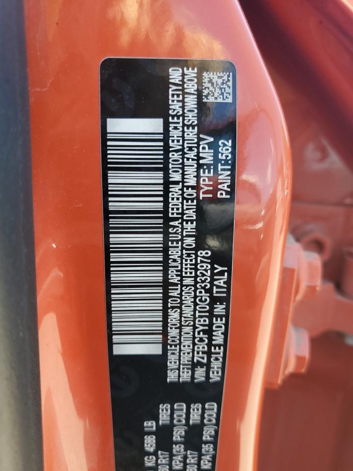 2016 Fiat 500X Easy VIN: ZFBCFYBT0GP332978 Lot: 63450285