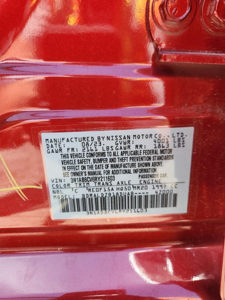 2024 Nissan Sentra Sv VIN: 3N1AB8CV6RY211603 Lot: 63057545