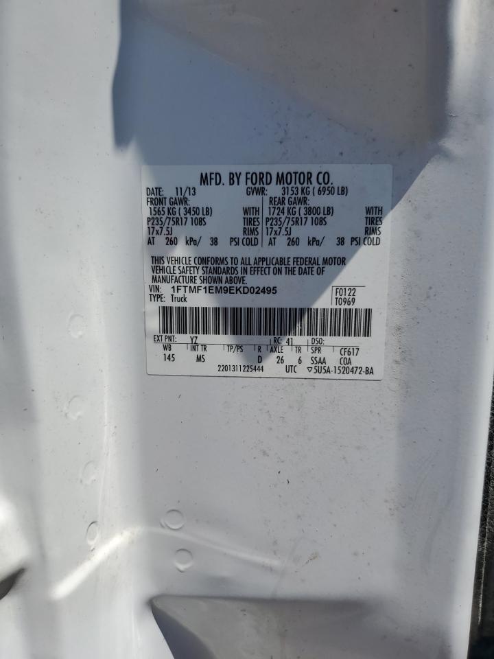 2014 Ford F150 VIN: 1FTMF1EM9EKD02495 Lot: 63006205