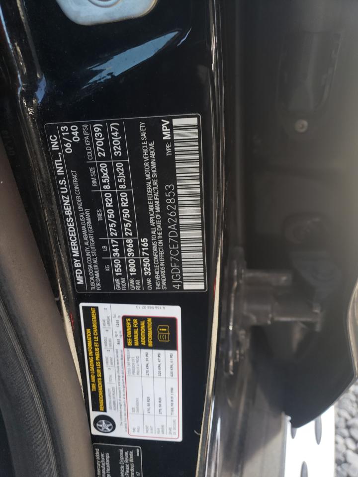 2013 Mercedes-Benz Gl 450 4Matic VIN: 4JGDF7CE7DA262853 Lot: 64799915