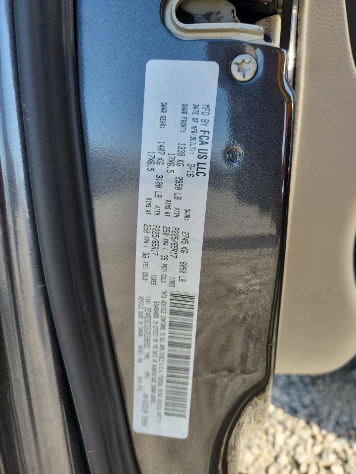2016 Dodge Grand Caravan Sxt VIN: 2C4RDGCG5GR338992 Lot: 65217905