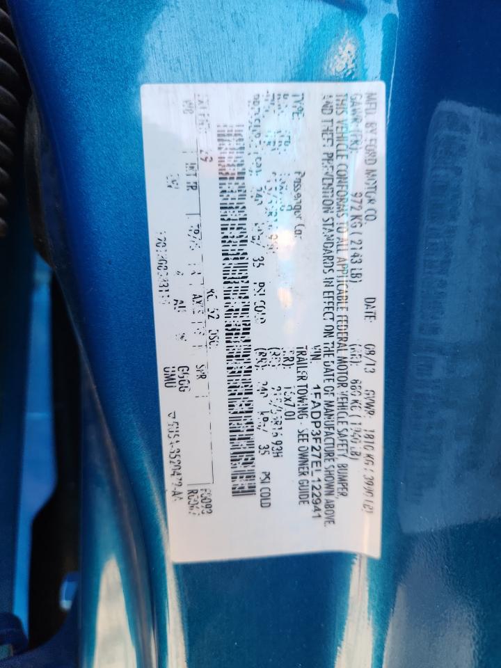 2014 Ford Focus Se VIN: 1FADP3F27EL122941 Lot: 64522485