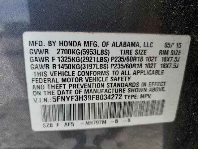 2015 HONDA PILOT SE  