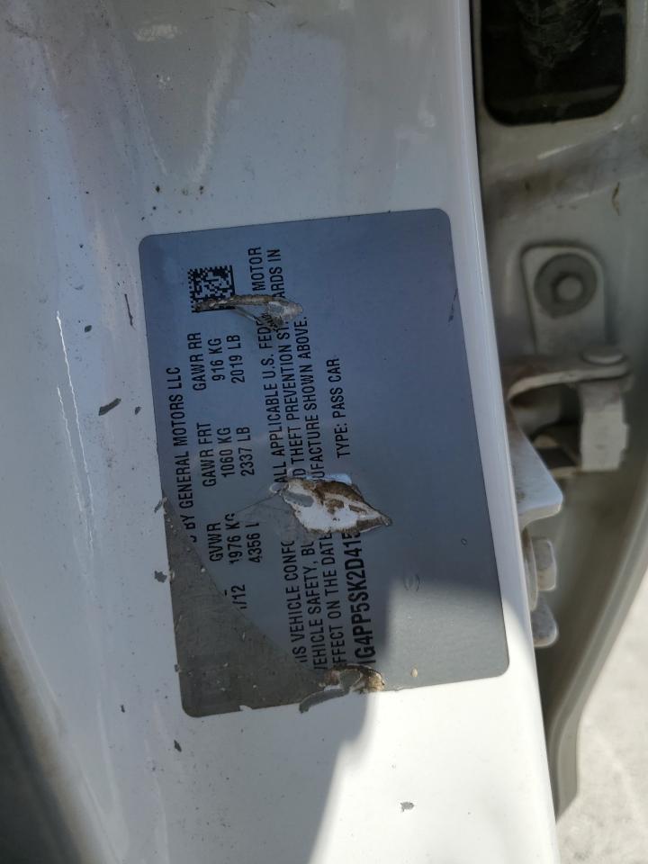 2013 Buick Verano VIN: 1G4PP5SK2D4150868 Lot: 62536855