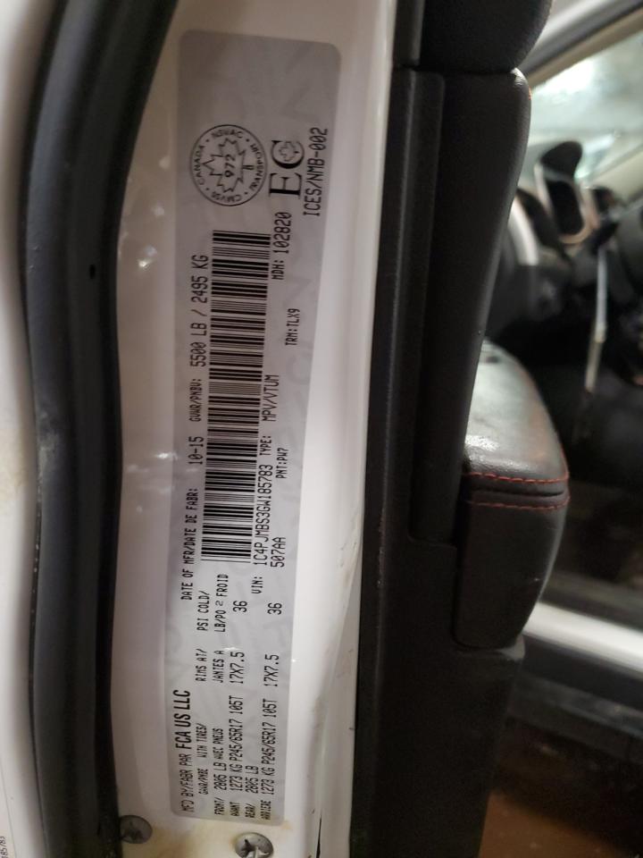 2016 Jeep Cherokee Trailhawk VIN: 1C4PJMBS3GW185783 Lot: 63757795