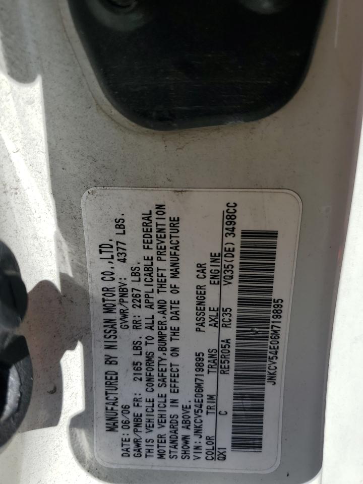 2006 Infiniti G35 VIN: JNKCV54E06M719895 Lot: 64142265