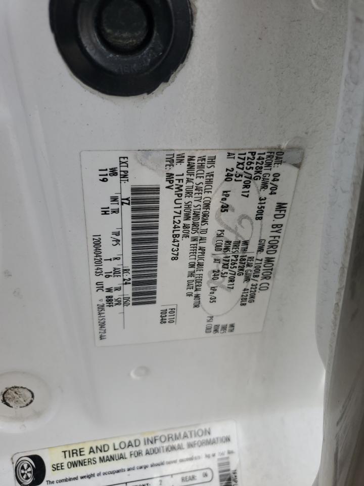 2004 Ford Expedition Eddie Bauer VIN: 1FMPU17L24LB47378 Lot: 64646335