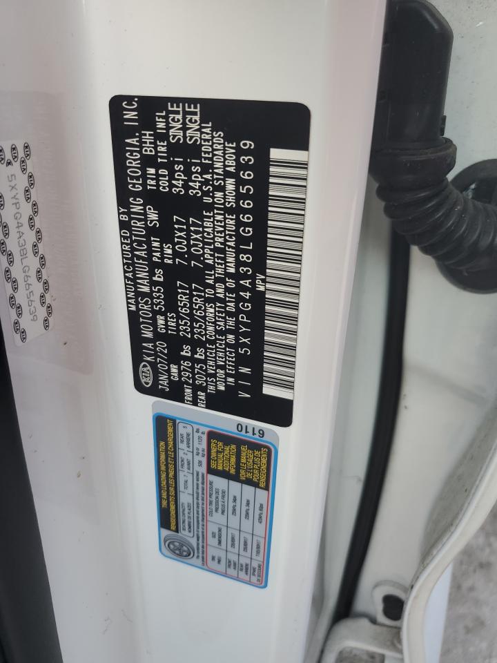 2020 Kia Sorento L VIN: 5XYPG4A38LG665639 Lot: 64976165