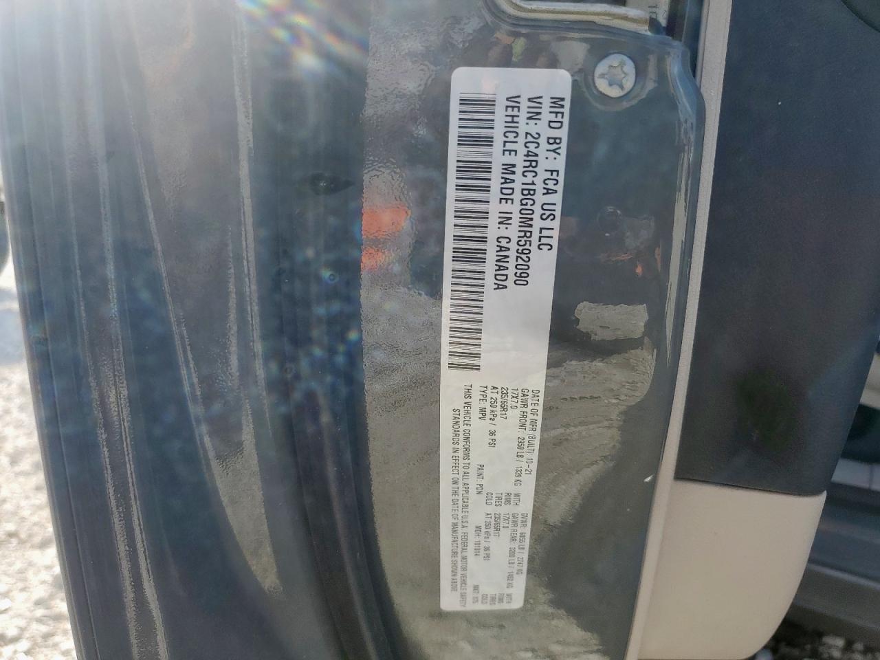 2021 Chrysler Pacifica Touring L VIN: 2C4RC1BG0MR592090 Lot: 64878715