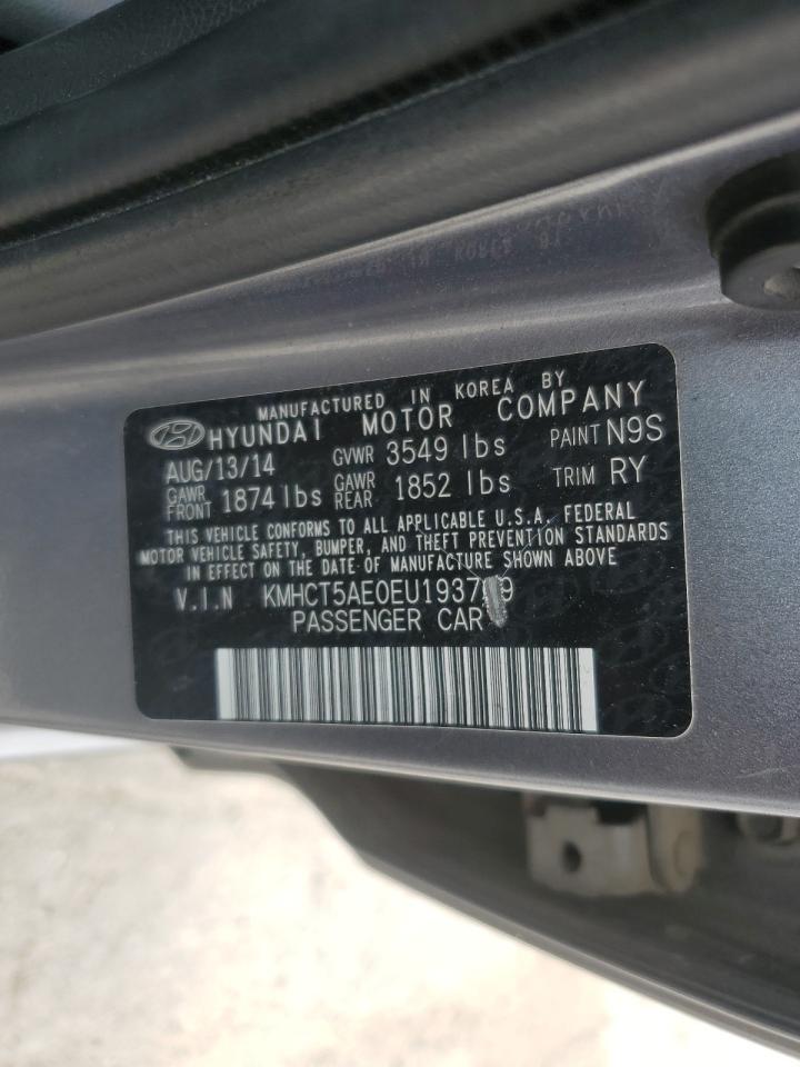 2014 Hyundai Accent Gls VIN: KMHCT5AE0EU193709 Lot: 64200265