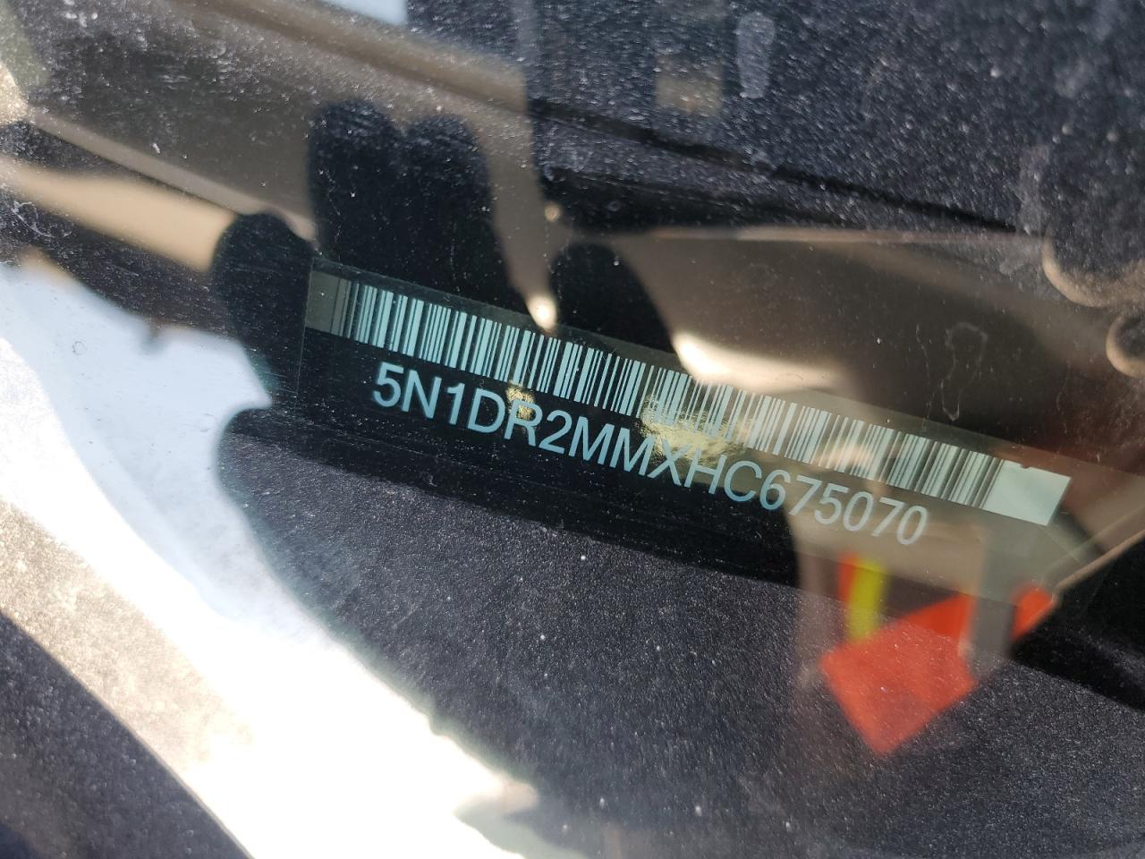 2017 Nissan Pathfinder S VIN: 5N1DR2MMXHC675070 Lot: 64086345