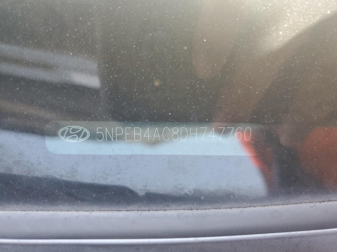 2013 Hyundai Sonata Gls VIN: 5NPEB4AC8DH747760 Lot: 64225295