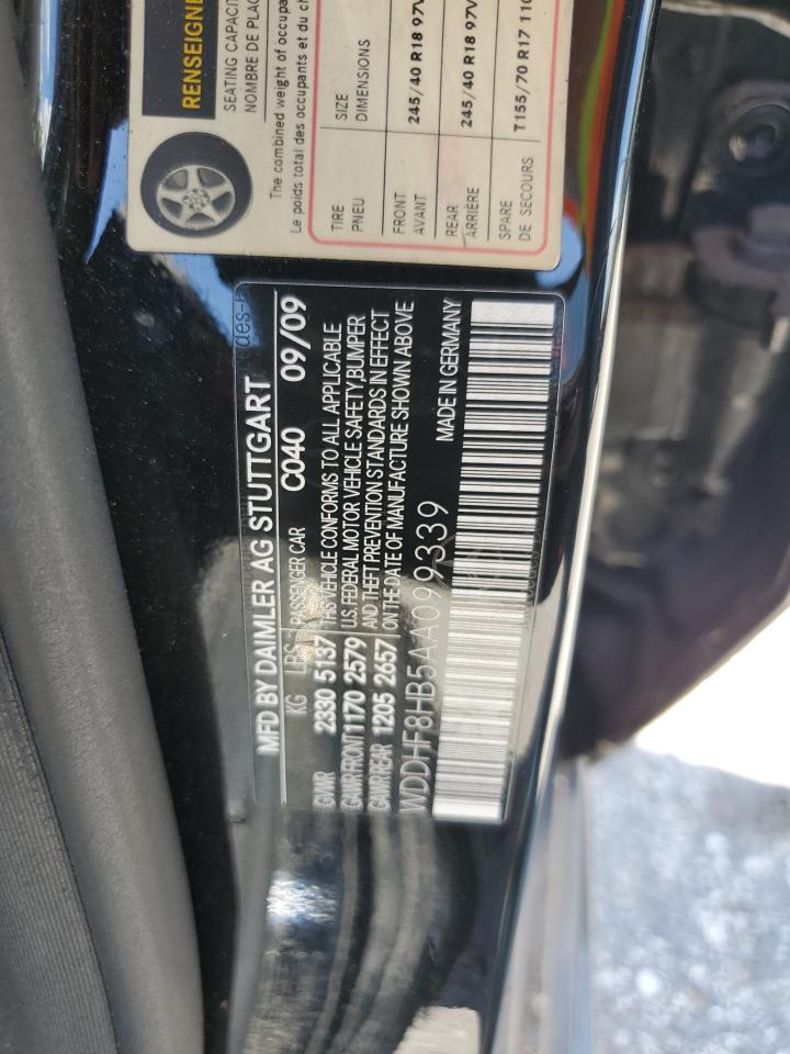 2010 Mercedes-Benz E 350 4Matic VIN: WDDHF8HB5AA099339 Lot: 64040205