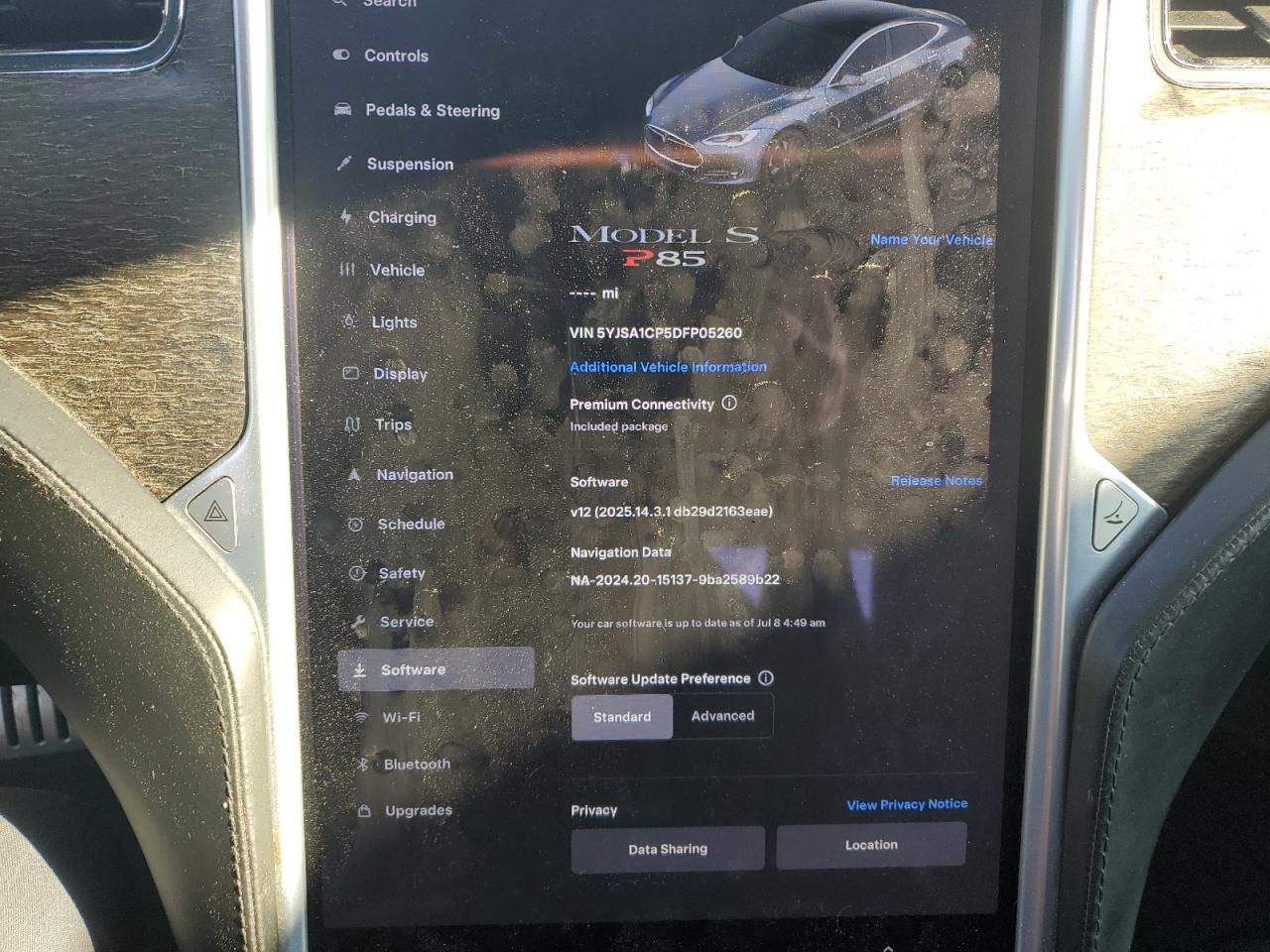 2013 Tesla Model S VIN: 5YJSA1CP5DFP05260 Lot: 62391945