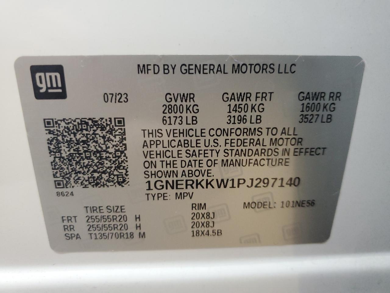 2023 Chevrolet Traverse Premier VIN: 1GNERKKW1PJ297140 Lot: 66698165