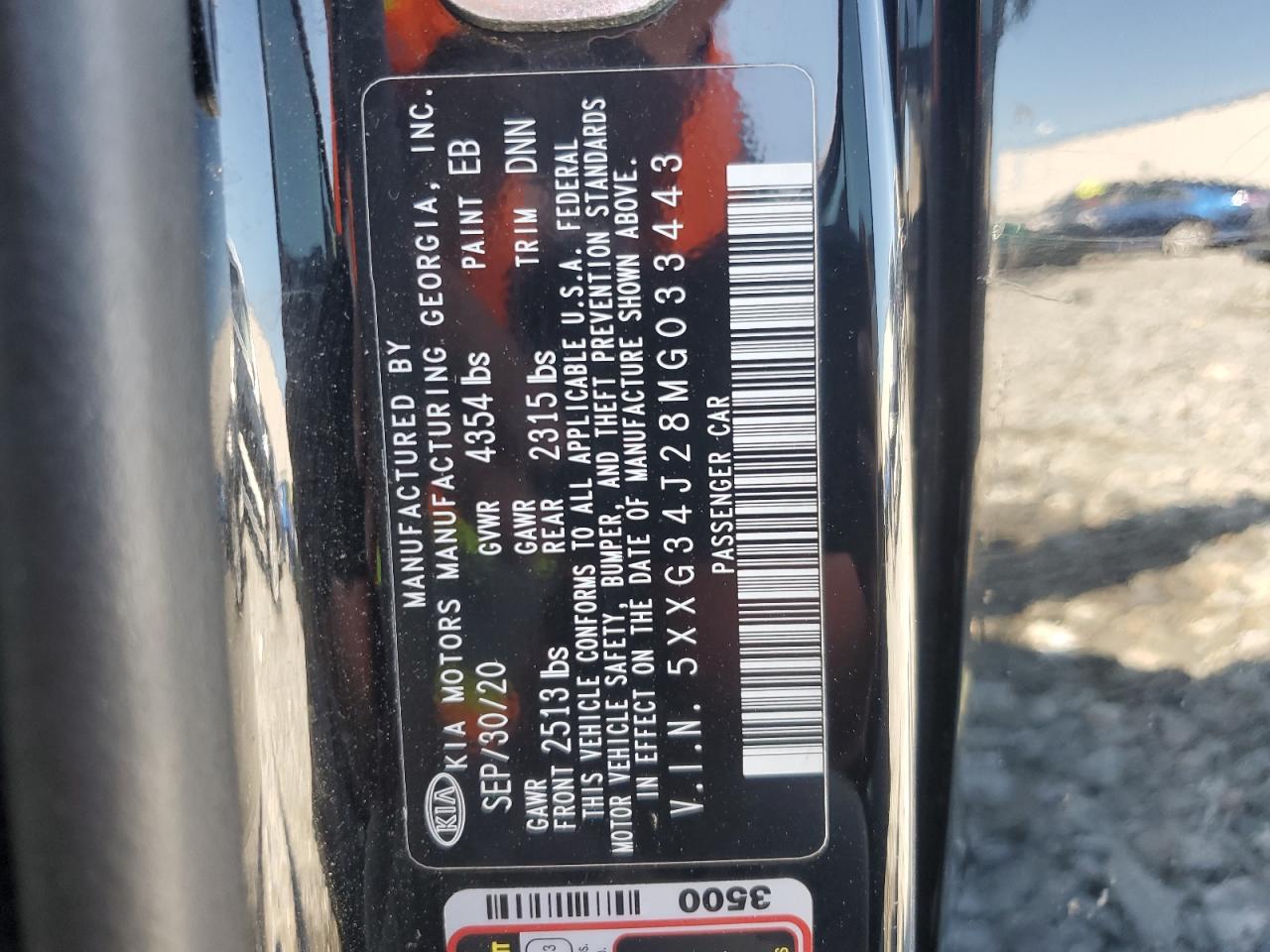 2021 Kia K5 Ex VIN: 5XXG34J28MG033443 Lot: 63327005