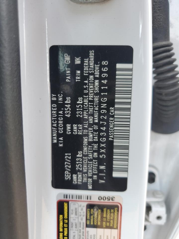 2022 Kia K5 Ex VIN: 5XXG34J29NG114968 Lot: 66167215