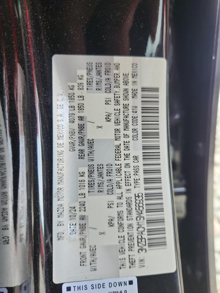 2025 Mazda 3 Preferred VIN: 3MZBPACM1SM456935 Lot: 64964585